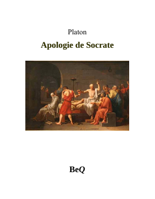 Couverture de Platon - Apologie de Socrate (BeQ)
